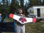 Andrew (the canuck) holding the "Lumberjack"